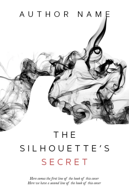 Enigmatic book cover with a smoke silhouette hinting at mystery, titled 'The Silhouette’s Secret.
