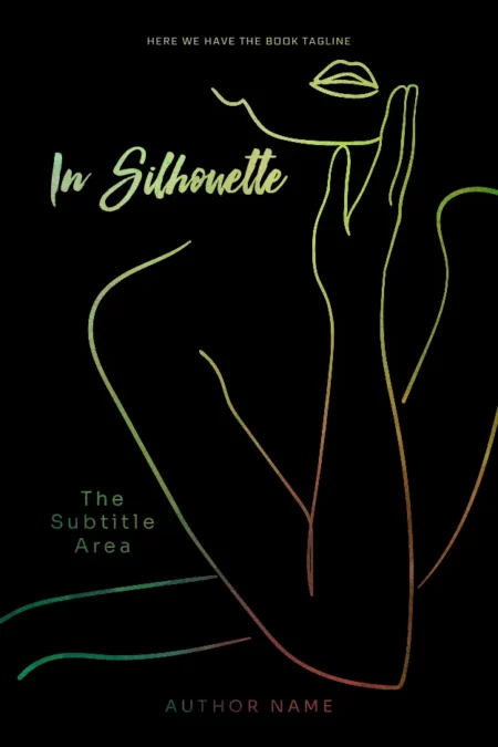 In Silhouette book cover featuring minimalist line art of a woman's silhouette on a black background