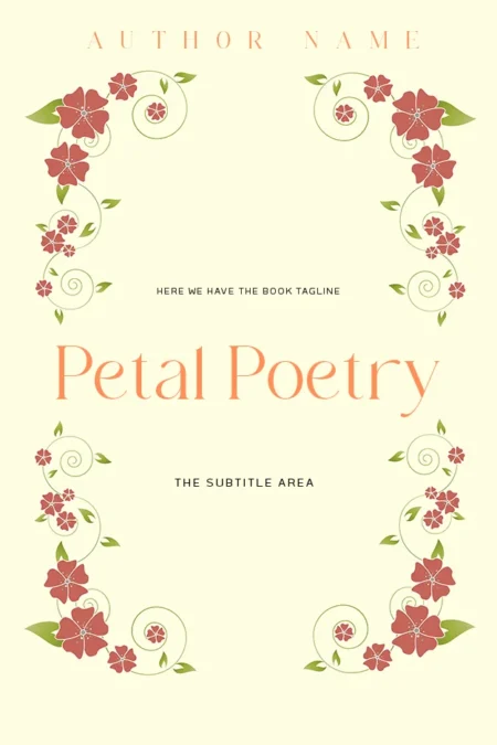 A delicate book cover featuring floral decorations and elegant typography.