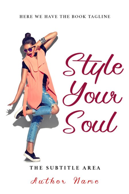 Stylish woman in modern attire posing dynamically on the book cover titled 'Style Your Soul'