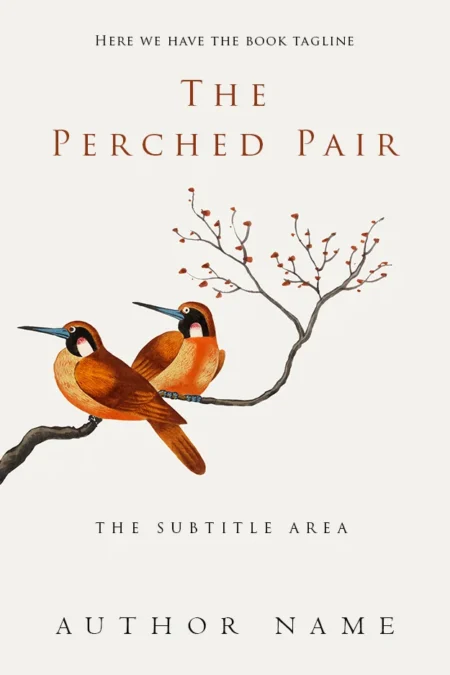 The Perched Pair book cover featuring two birds perched on a branch with a minimalist design
