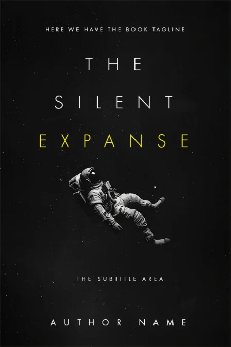 The Silent Expanse book cover featuring an astronaut floating in the dark expanse of space