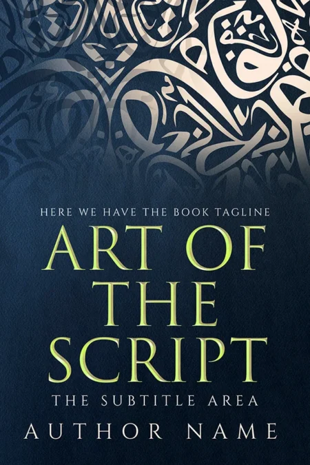A book cover titled "Art of the Script" featuring elegant calligraphic patterns in a dark, sophisticated design.