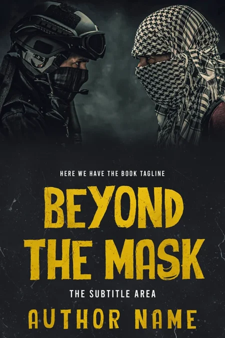 A tense standoff between two masked figures in a dark, shadowy environment, symbolizing conflict and mystery.