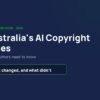 Text banner reading Australia AI Copyright Rules, what authors need to know