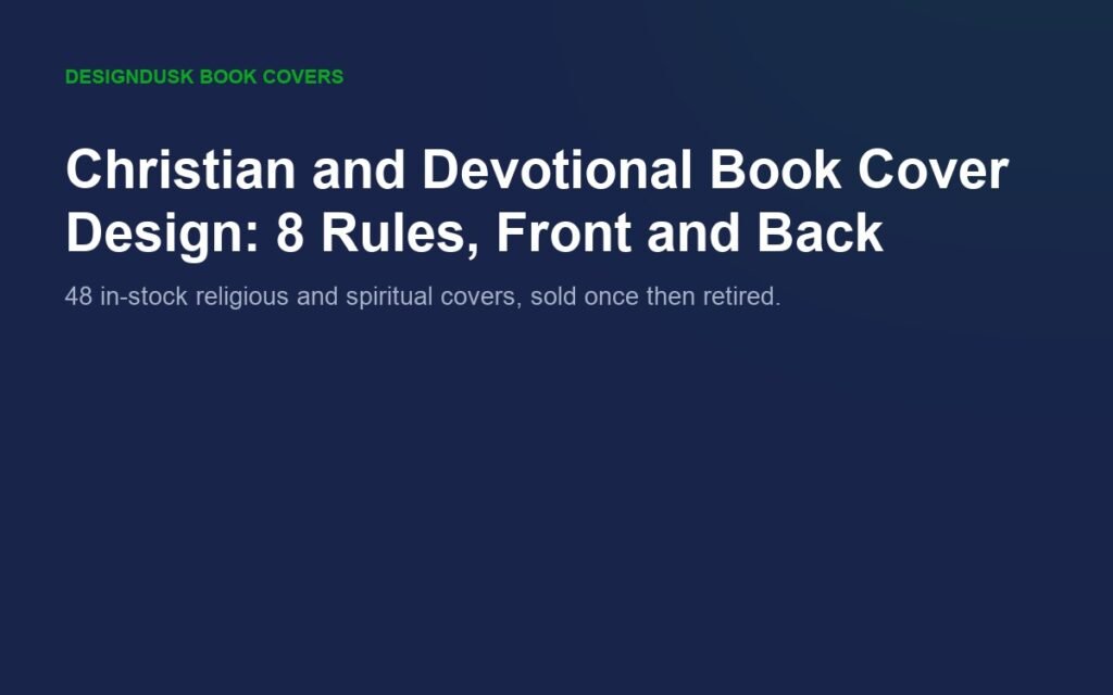 Christian and devotional book cover design guide