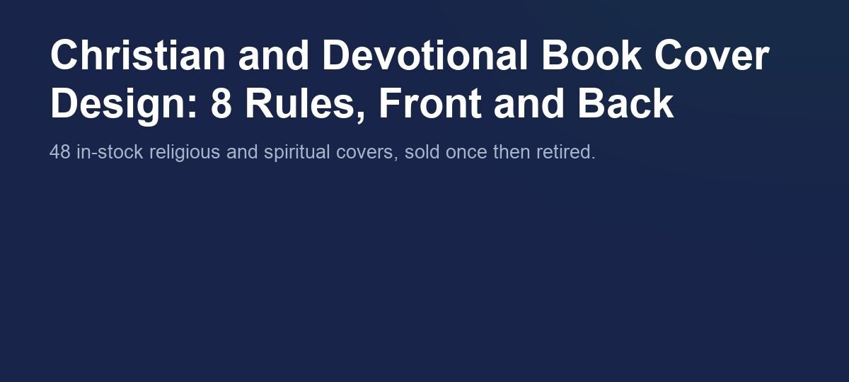 Christian and devotional book cover design guide