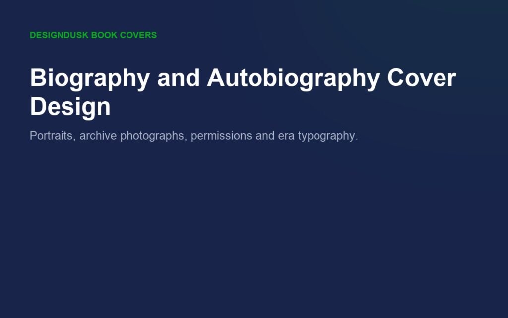Biography and autobiography book cover design guide