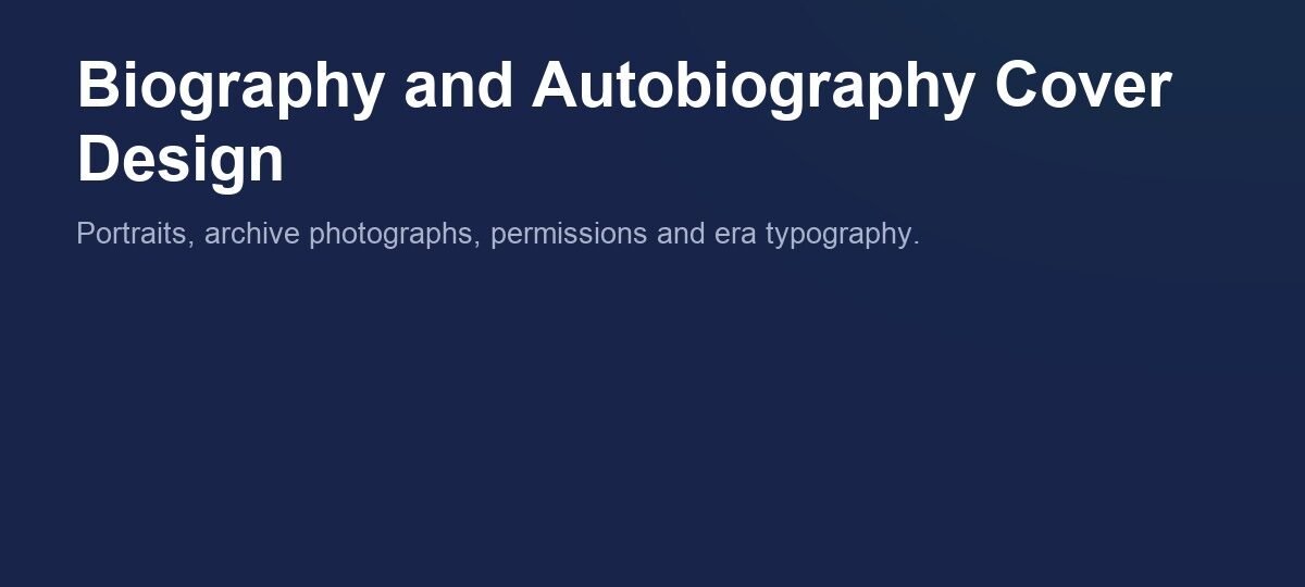 Biography and autobiography book cover design guide