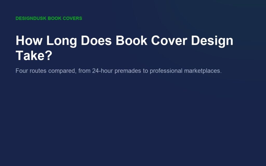 How long does book cover design take?