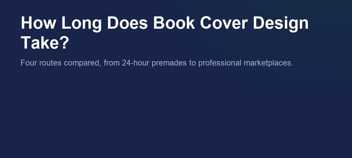 How long does book cover design take?