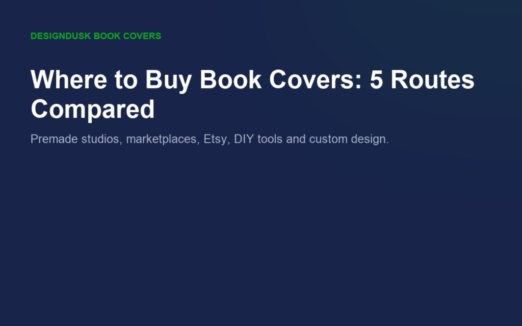 Where to buy book covers: five routes compared