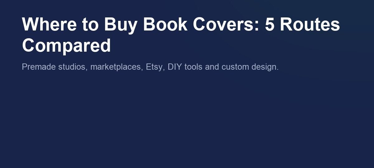 Where to buy book covers: five routes compared