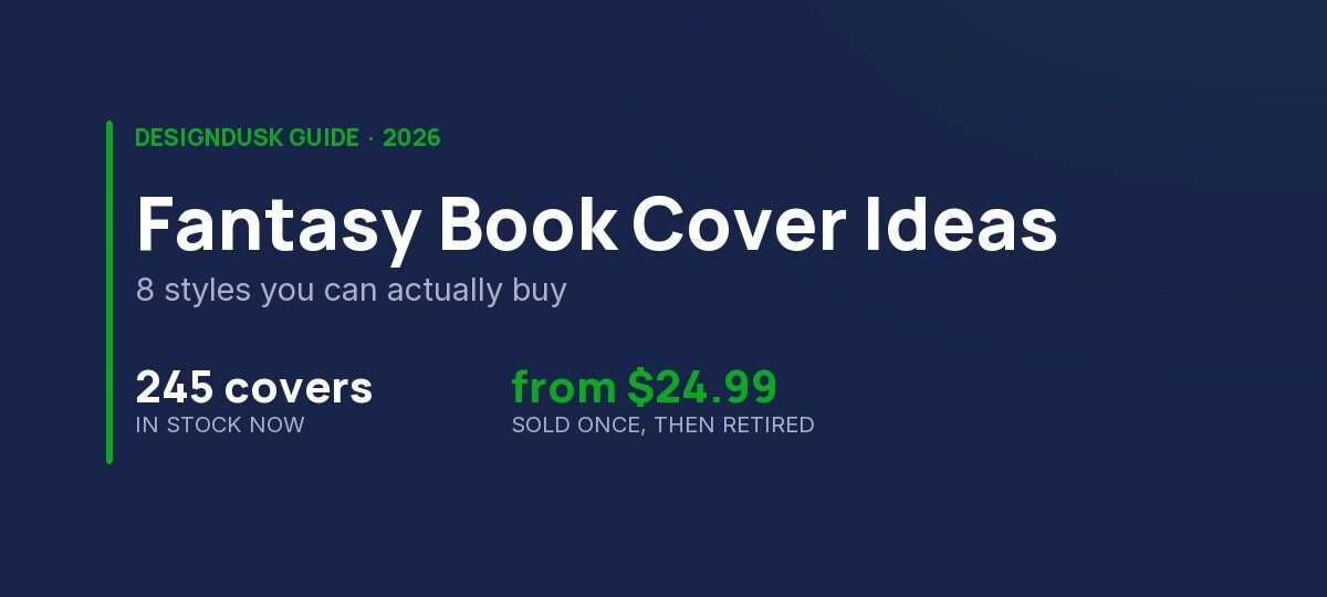 Fantasy book cover ideas guide, 245 covers in stock from $24.99