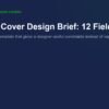 Book cover design brief template with twelve fields
