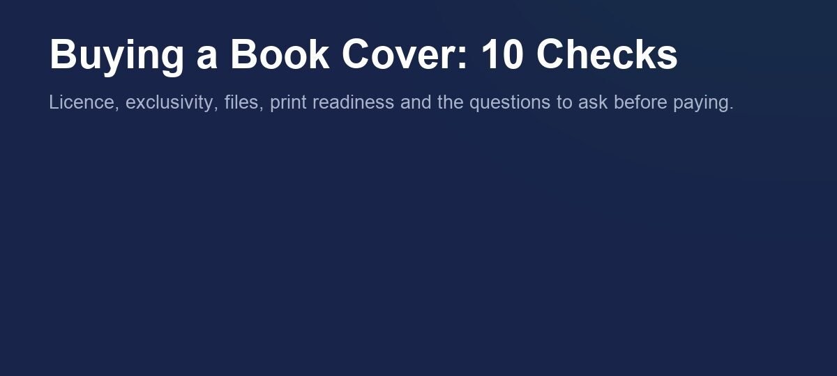 Buying a book cover: ten checks before paying
