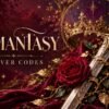 A rose, ornate sword and crown illustrating six romantasy book cover design codes