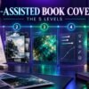 Five-level workflow showing increasing human control in AI-assisted book-cover design